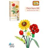 Loz FFLZ-1659 Dekoratif ve Koleksiyonluk Çiçek Buketi 568 Parça Yapım Seti