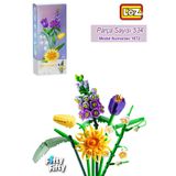 Loz FFLZ-1672 Dekoratif ve Koleksiyonluk Çiçek Buketi 534 Parça Yapım Seti