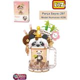 Loz FFLZ-4206 Creative Serisi Panda Figürlü Bardak Modeli 297 Parça Oyuncak Yapım Seti