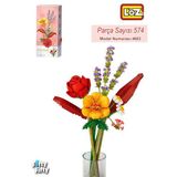 Loz FFLZ-4603 Dekoratif ve Koleksiyonluk Çiçek Buketi 574 Parça Yapım Seti