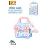 Loz FFLZ-8845 Micro Block Sweet Bag Serisi Mavi Tavşan Figürlü Çanta 330 Parça Oyuncak Yapım Seti