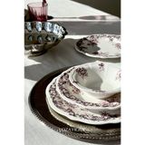 LOZA HOME ANTIQUE PURPLE | 24 PARÇA | 6 KİŞİLİK | PORSELEN YEMEK TAKIMI | VINTAGE MOR