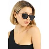 Lozzo Kadın Oval Siyah UV400 Güneş Gözlüğü Gold Sap WP25-37 C2
