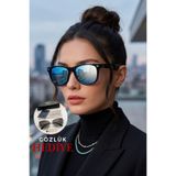 Lozzo Kadın UV400 Ayna Cam Wayfare Siyah Güneş Gözlüğü 23045-1 C2AYN