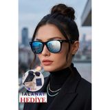 Lozzo Kadın UV400 Ayna Cam Wayfare Siyah Güneş Gözlüğü 23045-1