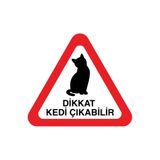 LP Dikkat Kedi Çıkabilir Uyarı Sticker