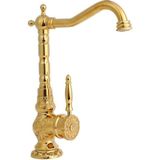 LPD Rustik Osmanlı Desenli Altın Lavabo Bataryası