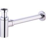LPD T Tipi Taslı Lavabo Gider Sifonu (Lüx , %100 Pirinç) - Krom