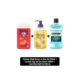 LPM Sıvı Sabun Lavanta 300ML + Duş Jeli Akdeniz Çileği 250 ml + Listerine Cool Mint Hafif Tat 250 ml