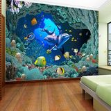 Lqwx Mavi 3D Denizcilik Duvar Kağıdı 120 x 100 cm