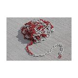 LR-6PC1031 6mm 25 Metre Plastik Trafik Zinciri, Kırmızı Beyaz - 0,5