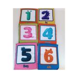 LRS STORE 12 Görselli Sayılar Hışırtılı Bez Kartlar, İlk Kitap Serisi, Eğitici Bebek Kitap, 6 Adet LRS885565200002