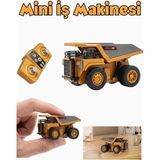 Lrs Store 1/64 Ölçek Metal Gövde Uzaktan Kumandalı Forklift-Kamyon-Kepçe Araba-6 Kanal Kontrollü Şarjlı Mini Iş Makinası