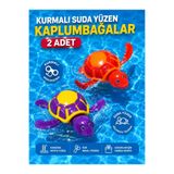 LRS Store 2 Adet Kurmalı Suda Yüzen Oyuncak Kaplumbağa Çocuk Bebek Banyo Oyuncağı Küvet Havuz Denizde Yüzen Oyuncak