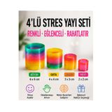 LRS STORE 4'lü Renkli Stres Yayı Seti | Yay Oyuncağı Slinky Oyuncak | 4 Farklı Boy | Masa Oyuncağı Duyusal ve Rahatlatıcı Oyuncak