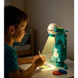 LRS Store Ayıcık Projeksiyon Çizim Masası Oyuncağı | Çocuklar Için Eğitici Resim Çizme Projektörü LED Işıklı - Turkuaz - 12 CM - PROJEKSİYON