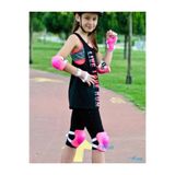 Lrs Store Bisiklet Paten Kaykay Koruyucu Set Dizlik Dirseklik Bileklik 6 Parça Pembe, Pembe
