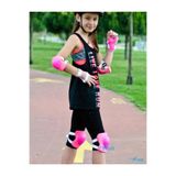 Lrs Store Bisiklet Paten Kaykay Koruyucu Set Dizlik Dirseklik Bileklik 6 Parça Pembe