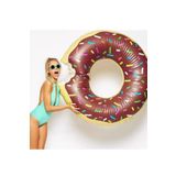 LRS STORE Büyük Boy Donut Simit Şişme Deniz Havuz Simidi Deniz Havuz Oyuncak 90 cm