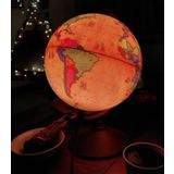 Lrs Store Dünya Küresi - 26 cm çaplı Işıklı- Yerküre Antik-Siyasi Dekoratif Eğitici Yer Küre Globe Ancient