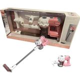 LRS Store Dyson Model Oyuncak Süpürge Dikey Süpürge Seti Yüksek Kalite Elektrik Süpürgesi - Açık Pembe