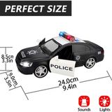 LRS Store Işıklı ve Sesli Süper Polis Arabası - Açılır Kapılı Eğitici Oyuncak Araba Yüksek Kalite - Siyah