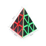 LRS STORE Karbon Fiber Kaplama Piramit Rubik Küp Üçgen Zeka Küpü Sabır Küpü Prizma
