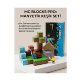 LRS STORE Manyetik Yapı Blokları 50 Parça – Çocuklar Için Eğitici Oyuncak Seti Minecraft Mıknatıslı Küpler