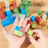 Lrs Store Manyetik Yapı Blokları – Çocuklar Için Eğitici Oyuncak Seti Minecraft Mıknatıslı Küpler - 100 PARÇA RANDON STYLE KUTUSUZ