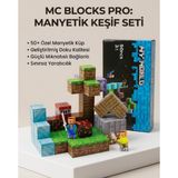 Lrs Store Manyetik Yapı Blokları – Çocuklar Için Eğitici Oyuncak Seti Minecraft Mıknatıslı Küpler - 50 parça 48 küp+2 figür