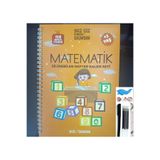 Lrs Store Matematik Sihirli Yazı Seti Silinebilir Kelemli Kabartmalı Defter Yazma 1 Kitap+1 Kalem+5 Yedek Uç, Çok Renkli
