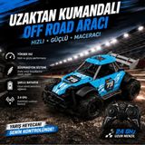 LRS Store Metal Gövde Uzaktan Kumandalı Şarjlı Off Road Arazi Aracı 20 cm 2.4 Ghz Yüksek Hızlı Drift Yapan Rc Araba - Mavi