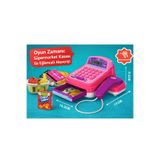 LRS STORE Oyuncak Yazarkasa Alışveriş Seti Gerçek Hesap Makineli Sesli Aksesuarlı Yazar Kasa