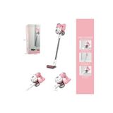 LRS STORE Pilli Sesli Vakumlu Dikey Elektrik Süpürgesi Çekme Özellikli Eğitici Oyuncak Pembe (3 In1)