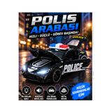 LRS STORE Premium 1/32 Metal Çek Bırak Polis Arabası 15 cm Sesli Işıklı Oyuncak Polis Aracı Gr Supra- Lamborghini Sian FKP 37