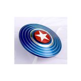 LRS STORE Premium Metal Stres Çarkı Kaptan Amerika Kalkan Figürlü Finger Spinner Mavi