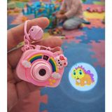 LRS Store Projeksiyonlu Oyuncak Fotoğraf Makinesi Projektör Süper Sevimli Çatan Süs - Pembe