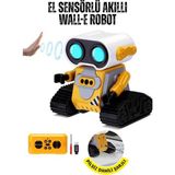 LRS Store Şarjlı El Sensörlü Akıllı Wall-E Robot - Uzaktan Kumandalı, Müzikli Işıklı Interaktif Robot Oyuncak - 13 x 13 x 10 cm