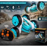 LRS Store Şarjlı Takla Atan Uzaktan Kumandalı Araba 360° Akrobatik Rc Araba LED Işıklı Çift Taraflı Sürüş - Mavi