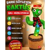 LRS STORE Şarkı Söyleyen Dans Eden Kaktüs Oyuncak | Şarjlı Ses Tekrar Eden Işıklı Müzikli Konuşan Kaktüs | Eğitici Eğlenceli Peluş Oyuncak
