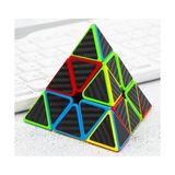 LRS Store Speedcube, Pyraminx Profesyonel 3x3 Karbon Fiber Speed Üçgen Rubik Zeka Küpü-Qımıng S2 - Çok Renkli