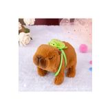 LRS STORE Süper Sevimli Kapibara Peluş Yürüyen Sesli Işıklı Capybara Figür Eğlenceli Oyuncak