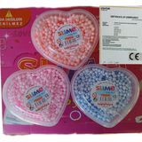 LRS Store Toptoys Özel Kalpli Kutu 3X200 gr Slime Ele Yapışmayan Köpüklü Slaym Seti Sertifikalı