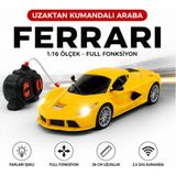 LRS Store Uzaktan Kumandalı Ferrari Tasarım Araba 26 cm 1:16 Ölçek Full Fonksiyon Işıklı Farlı Spor Rc Oyuncak