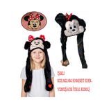 Lrs Store Yeni Nesil Işıklı Hareketli Kulaklı Peluş Oyun Şapka Çocuk Minnie Mouse Figür Peluş Minie Şapkası, Siyah