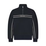 LS COTTON SPACER STRIPE RIB QTR Erkek Siyah Sweatshirt