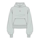 Ls Woven Label French Terry Po H Kadın Yeşil Sweatshirt
