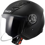 Ls2 Açık Kask Airflow Mat Siyah Polikarbon Dış Kabuk Gelişmiş Hava Akışı M Beden