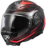 Ls2 Advant 2 Astral Kırmızı Çene Açılır Motosiklet Kaskı KPA Dış Kabuk Gelişmiş Havalandırma - XL