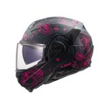 Ls2 Advant 2 Sophıa Çene Açılır Kask Mat Pembe - Siyah